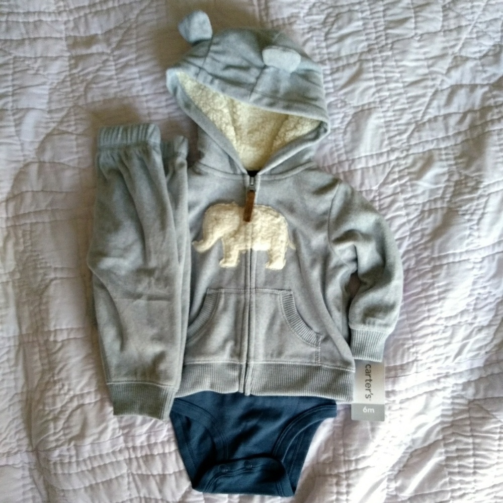 Carter's 3 piece set Elephant